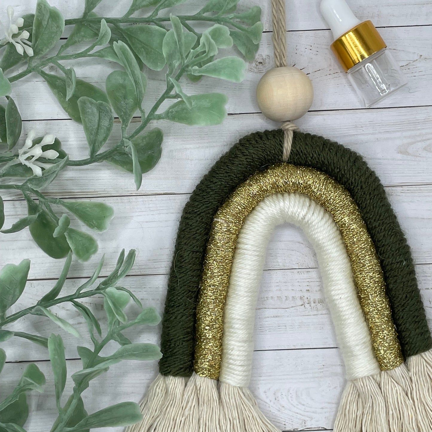 Gold Accent Rainbow Car Charms