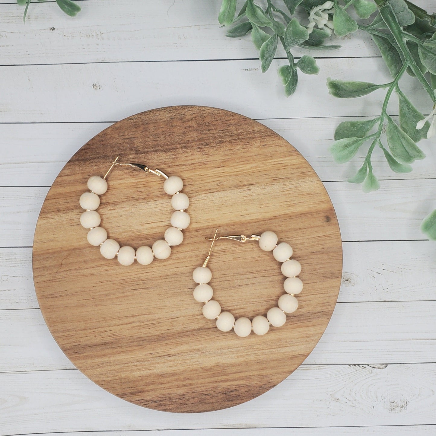 Wooden Hoop Earrings