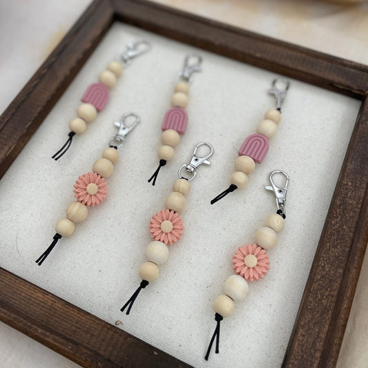 Boho Wooden Keychain